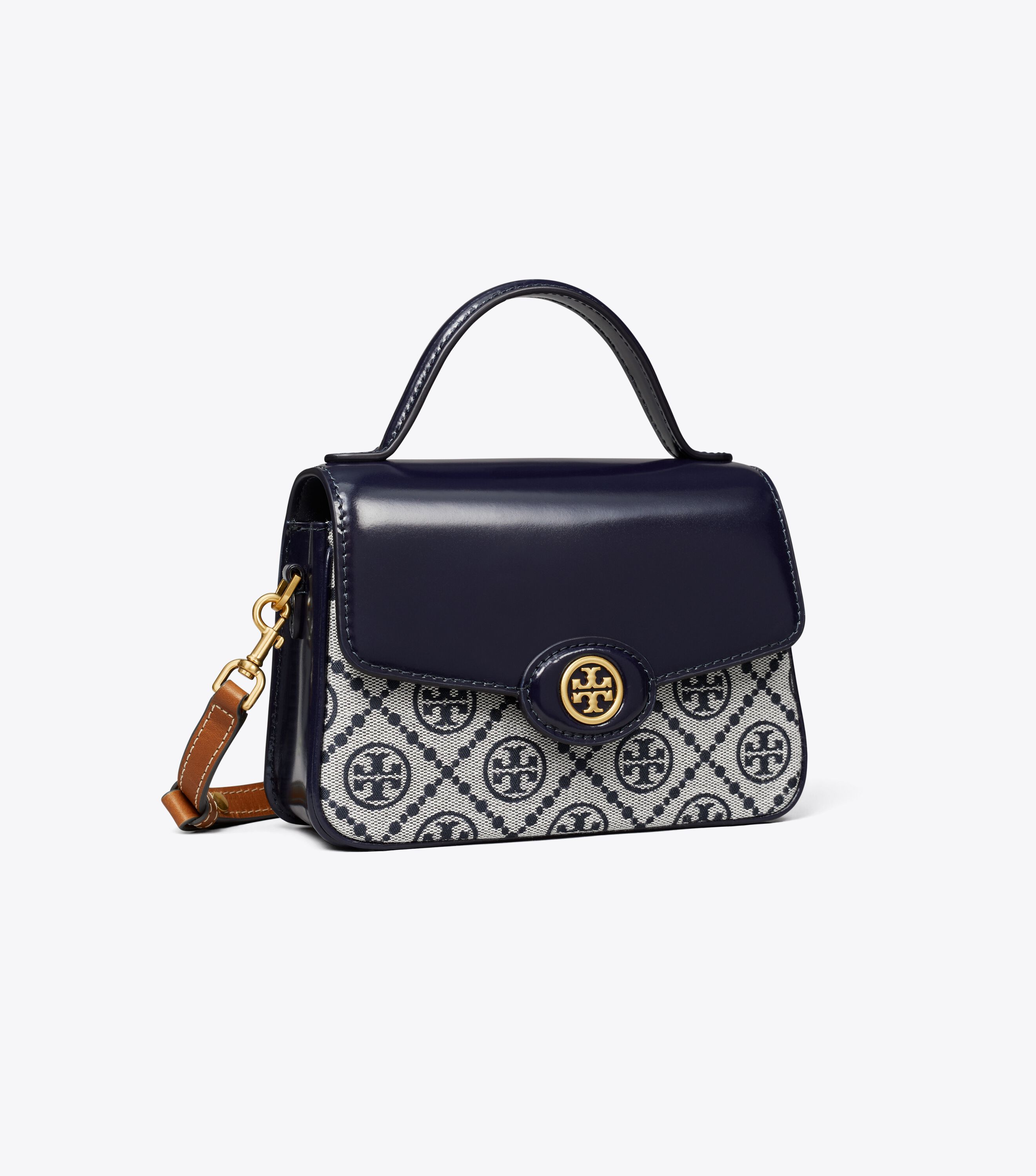 Tory burch robinson small top handle leather satchel cheap
