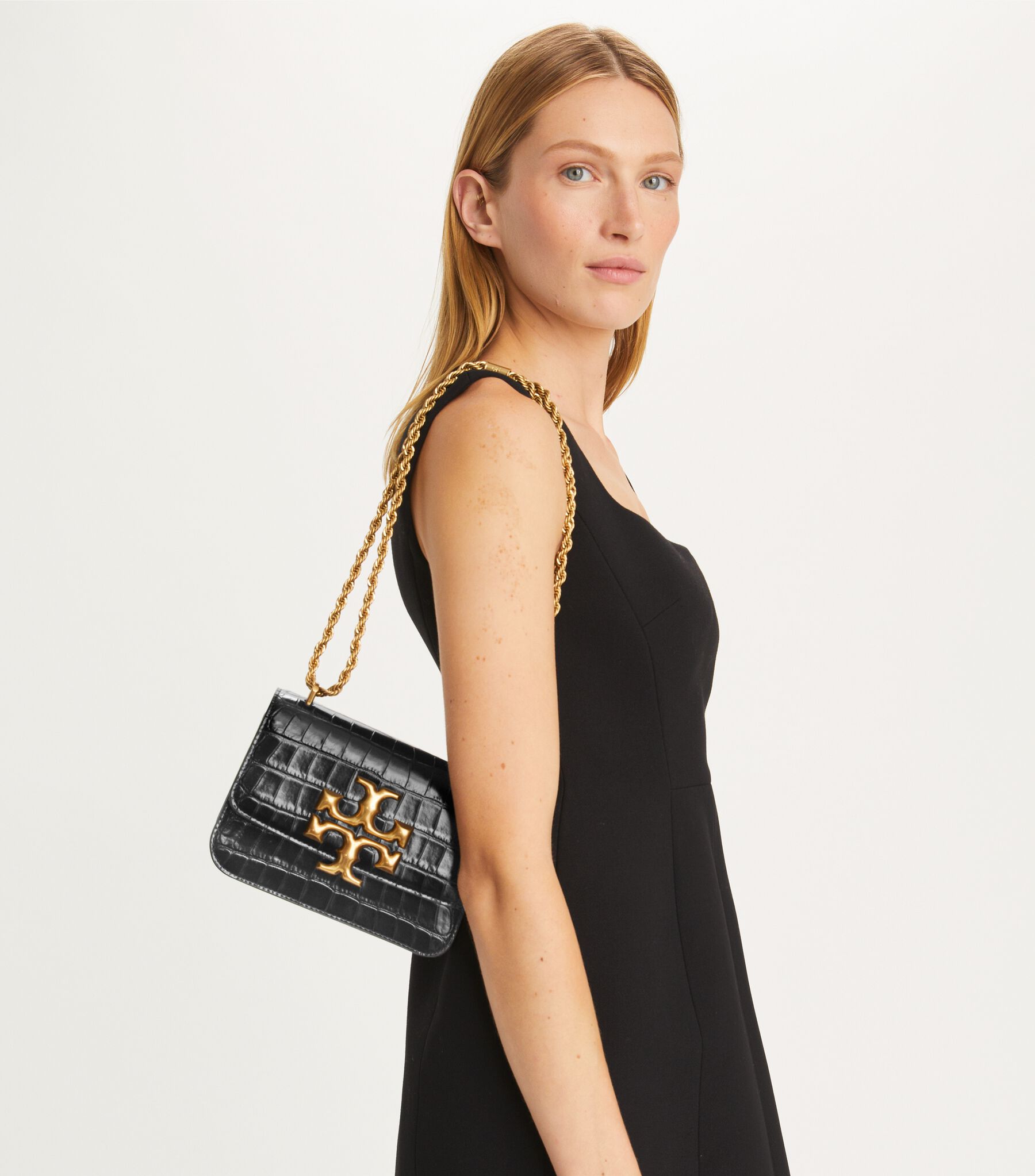 Eleanor Small Bag, Black Rolled Gold Tory Burch UAE