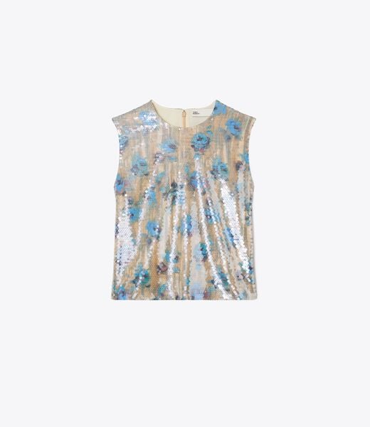 tory burch sequin shell top
