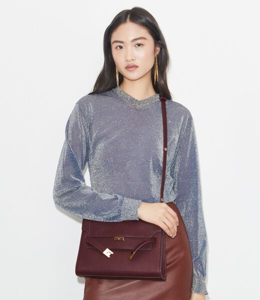 tory burch حقيبة كتف لي رادزيويل المرصعة بالحصى