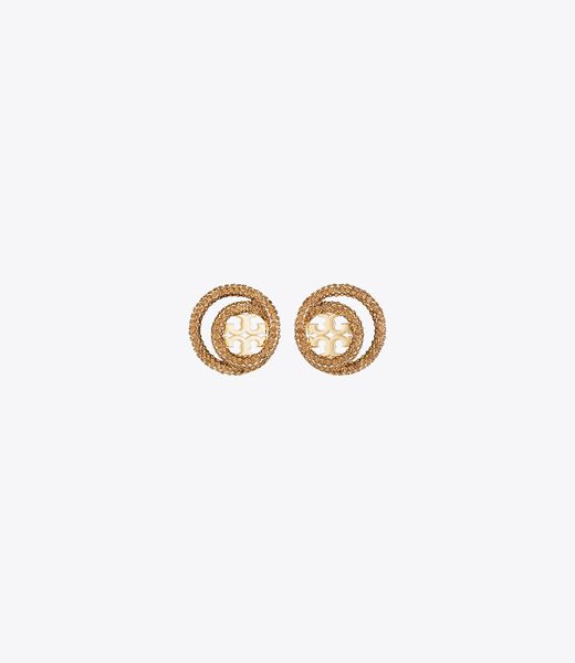 tory burch miller pave double ring stud