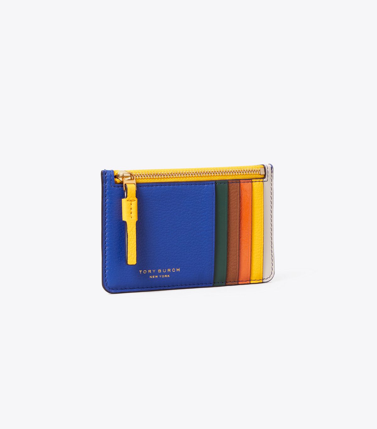 Perry Color-Block Top-Zip Card Case