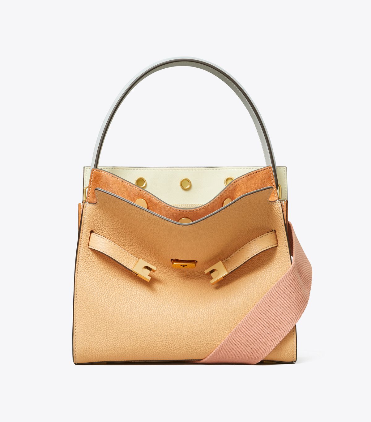 tory burch lee radziwill pebbled small double bag