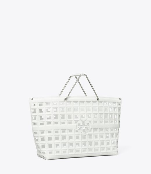tory burch ella croc embossed market tote