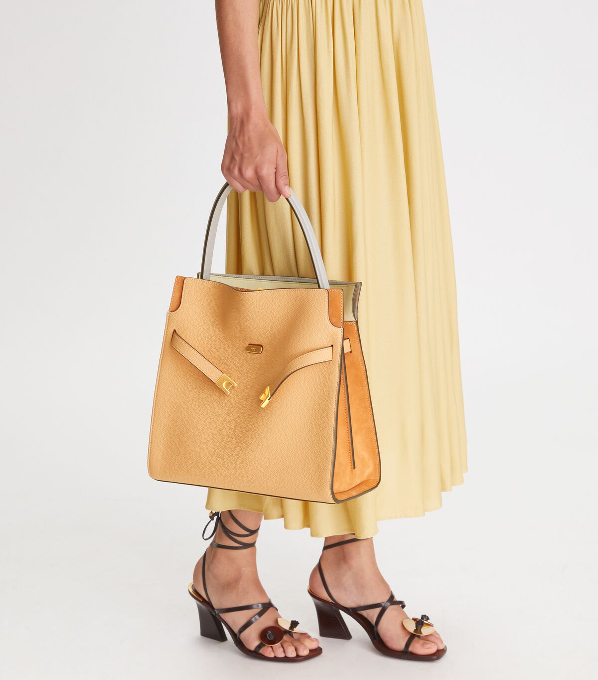 tory burch lee radziwill pebbled double bag