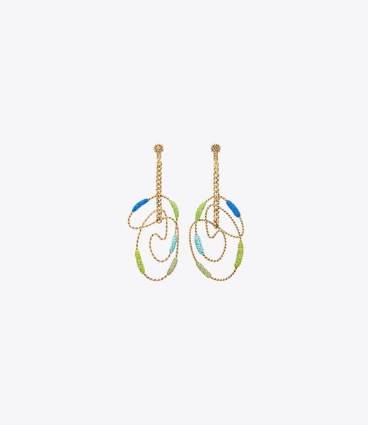 Runway Swirl Hoop Earrings tory burch runway swirl hoop earrings