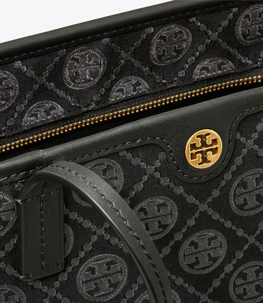 tory burch small t monogram zip tote
