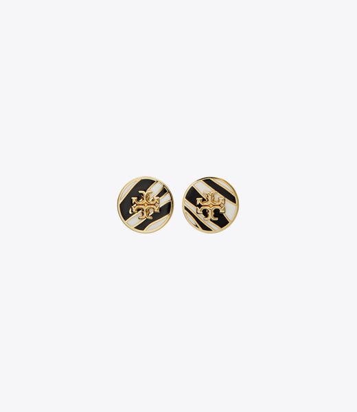 Kira Enamel Circle-Stud Earring