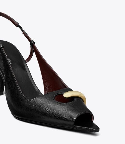 tory burch pierced peep toe slingback