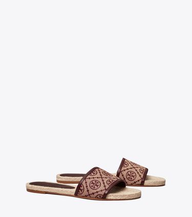 T Monogram Espadrille Slide