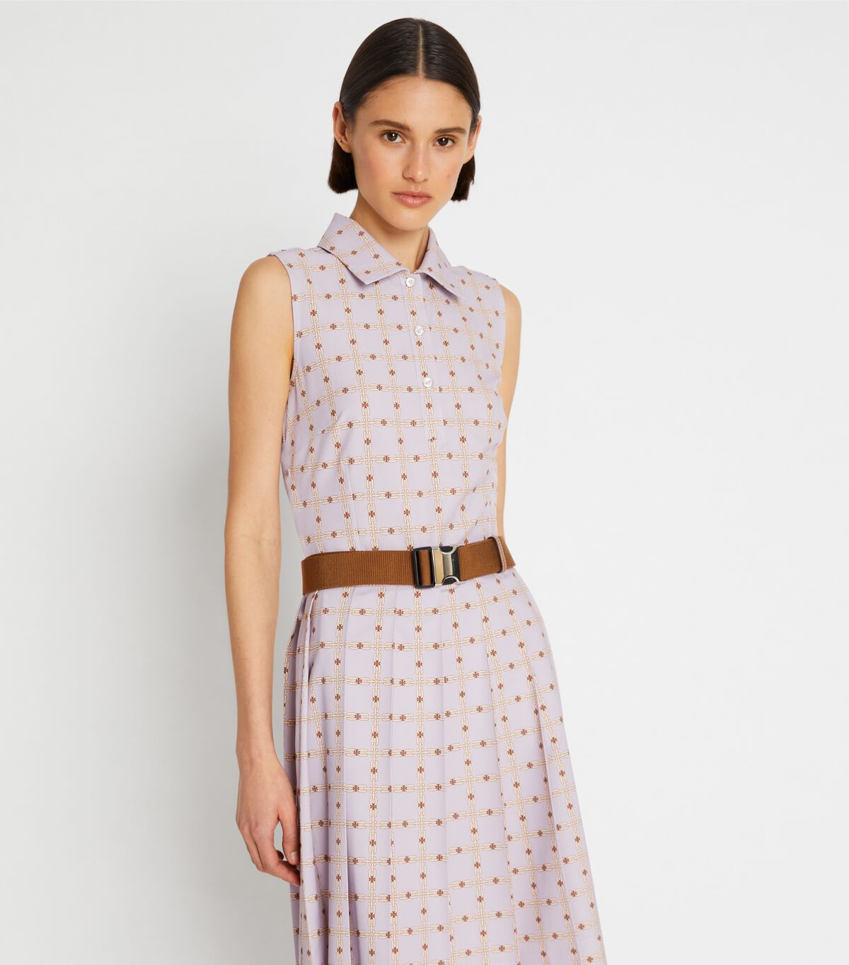 tory burch printed pleated golf dress