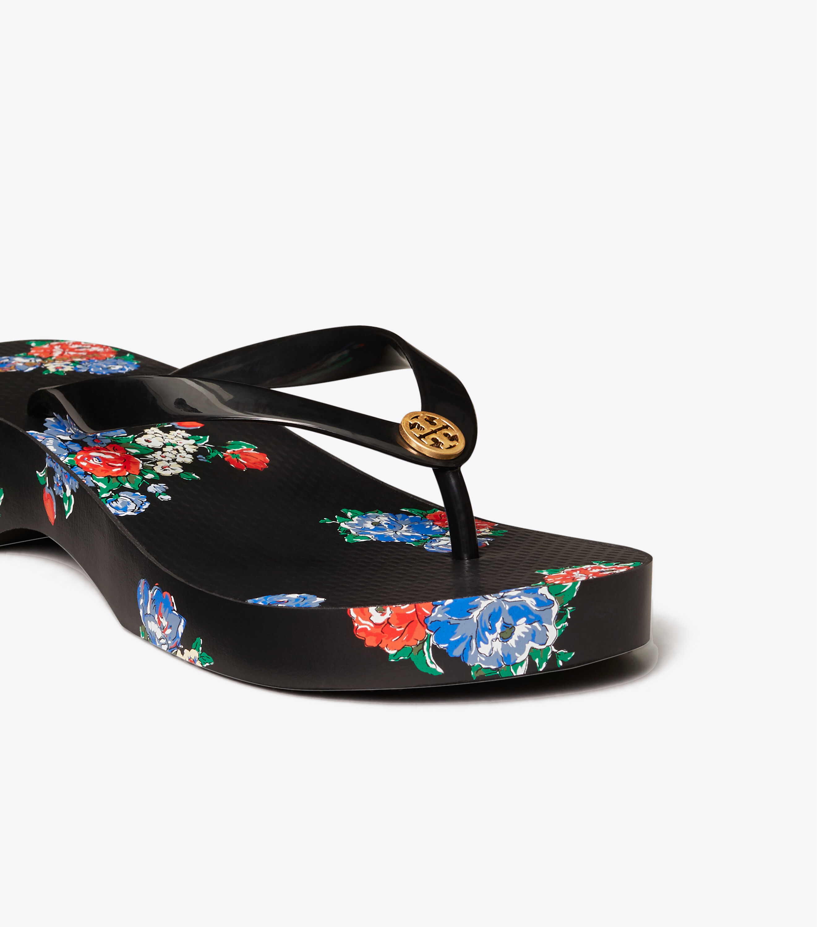 Tory burch carved wedge flip flop new arrivals