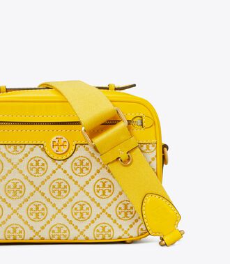 t monogram jacquard camera bag