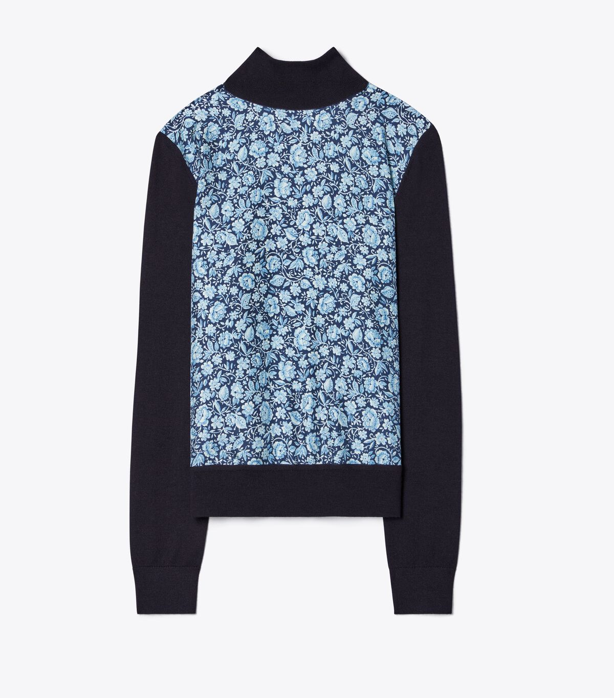 tory burch silk front wool turtleneck