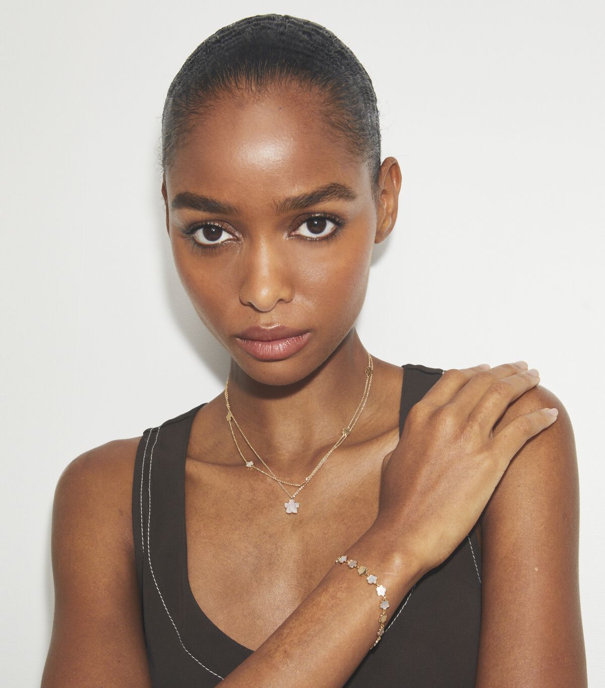 tory burch forget me not layered pendant necklace