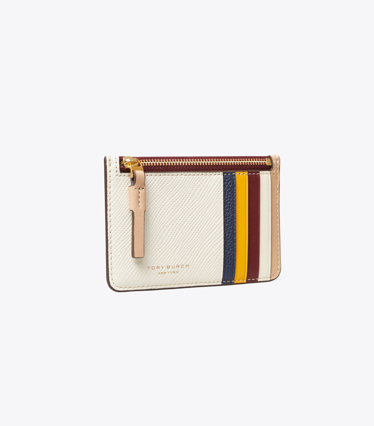 Perry Color-Block Top-Zip Card Case