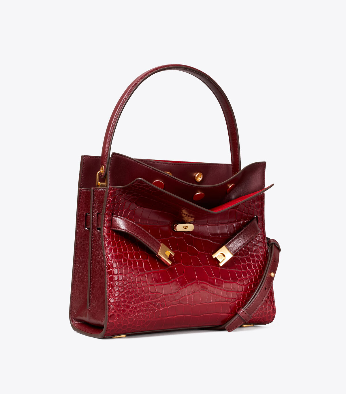 LEE RADZIWILL EMBOSSED SMALL DOUBLE BAG