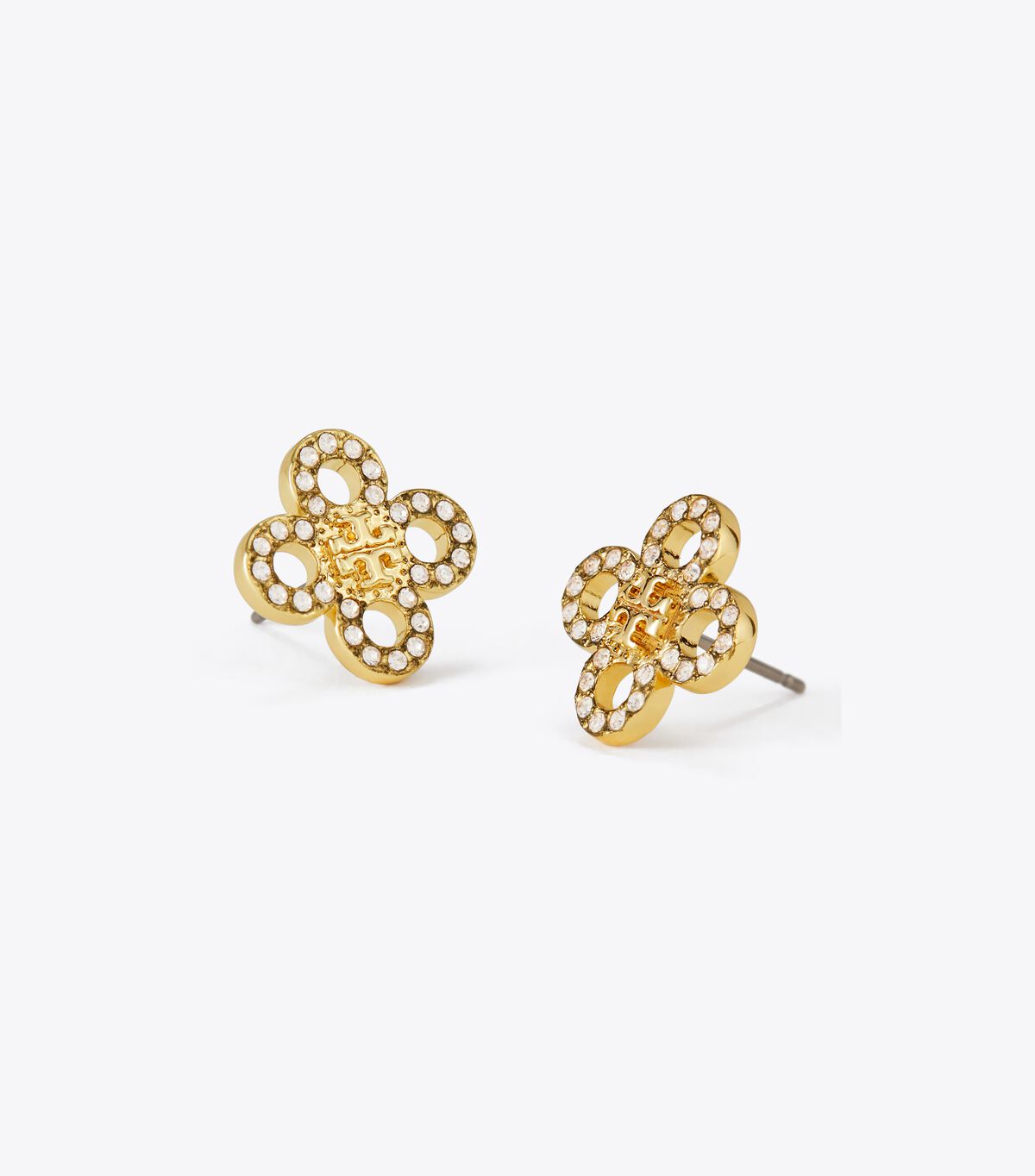 tory burch small kira clover pave stud