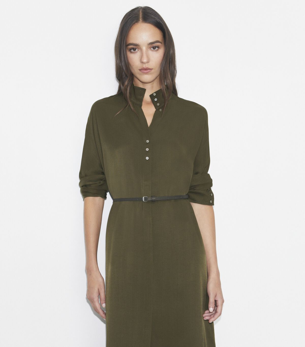 tory burch satin shirtdress