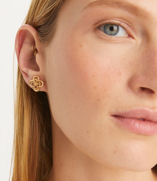 tory burch kira clover stacked stud