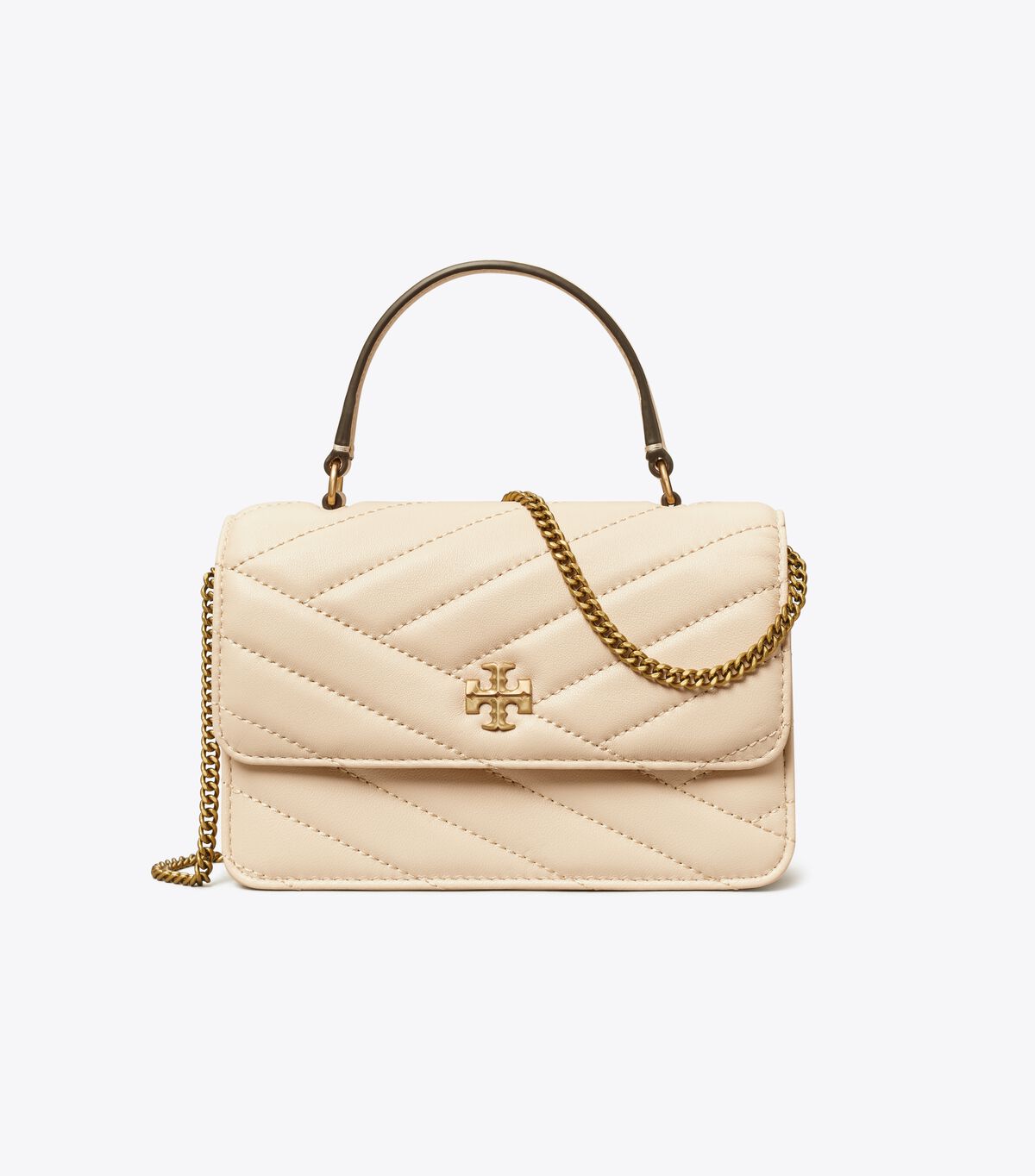 tory burch mini kira chevron top handle chain wallet