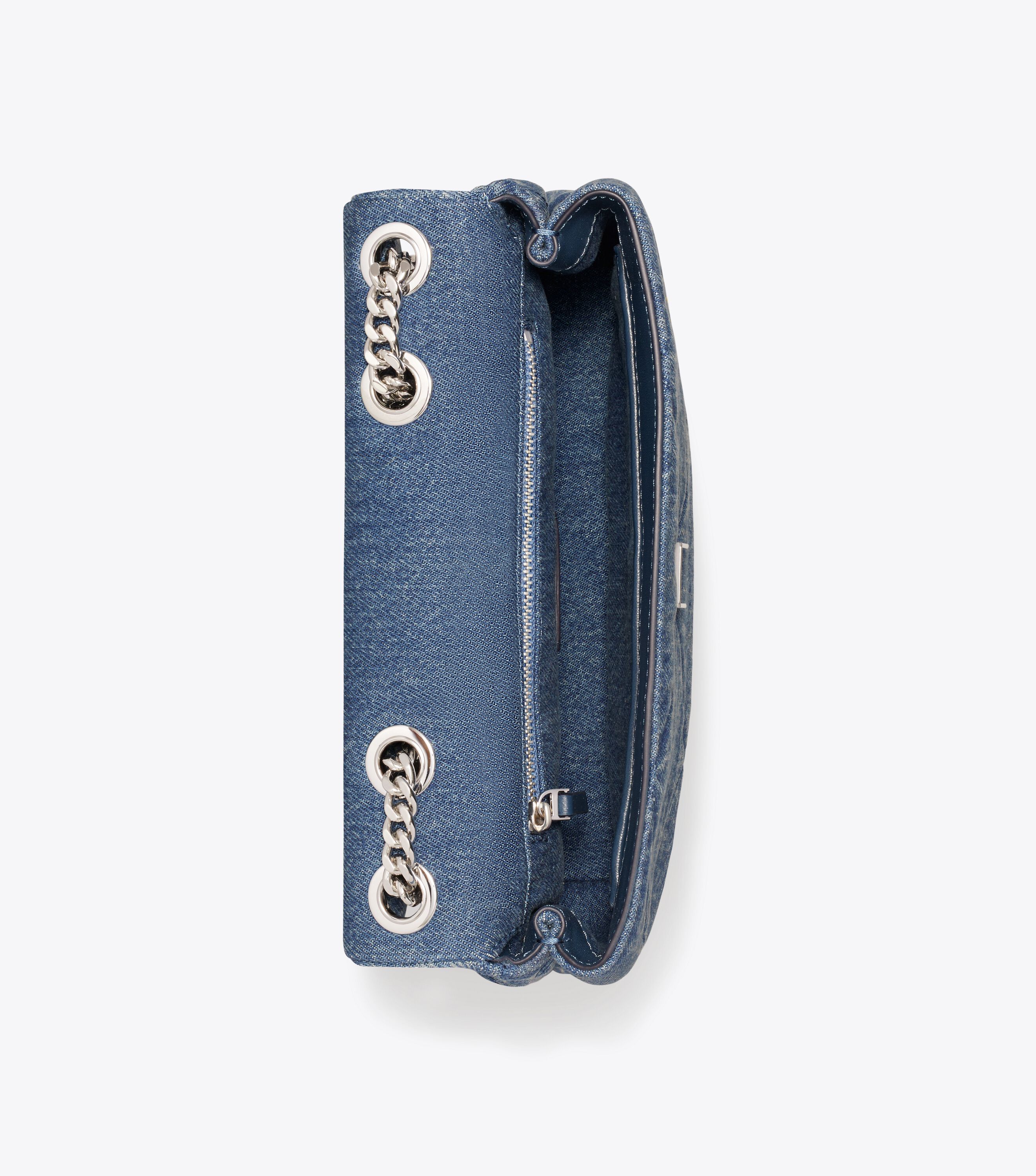 Small Kira Diamond Quilt Denim Shoulder Bag, Blue | Tory Burch UAE