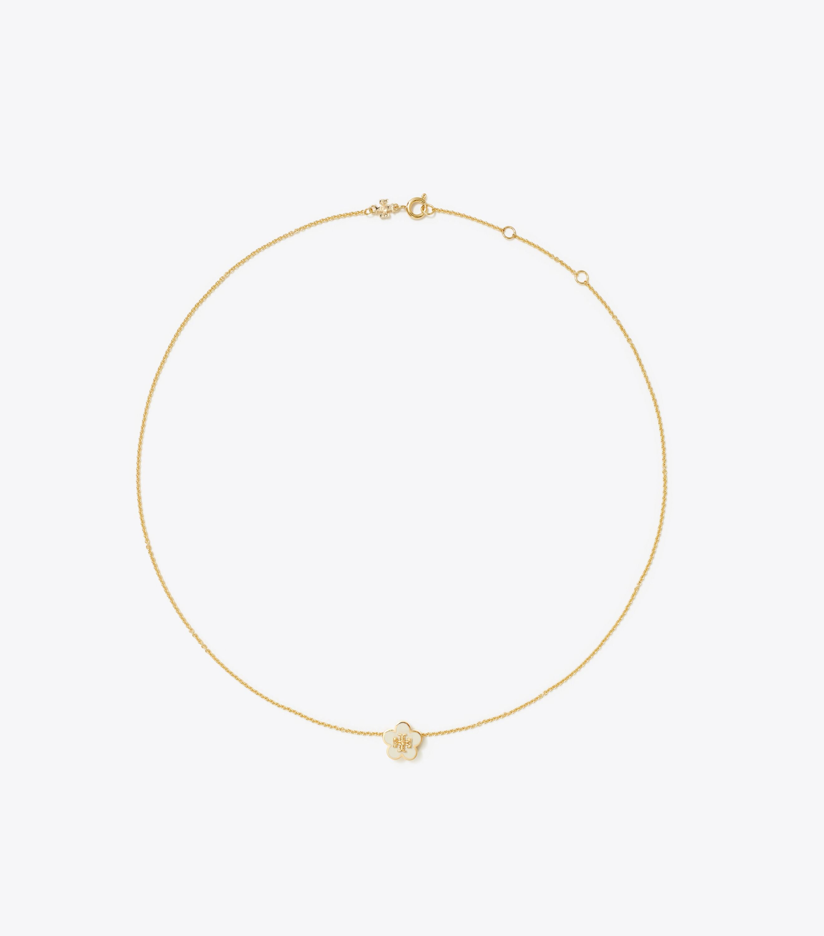 Tory Burch Kira Enamel Flower Pendant Necklace Tory Burch UAE