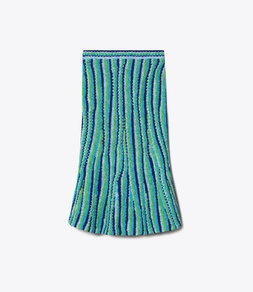 tory burch striped cotton skirt