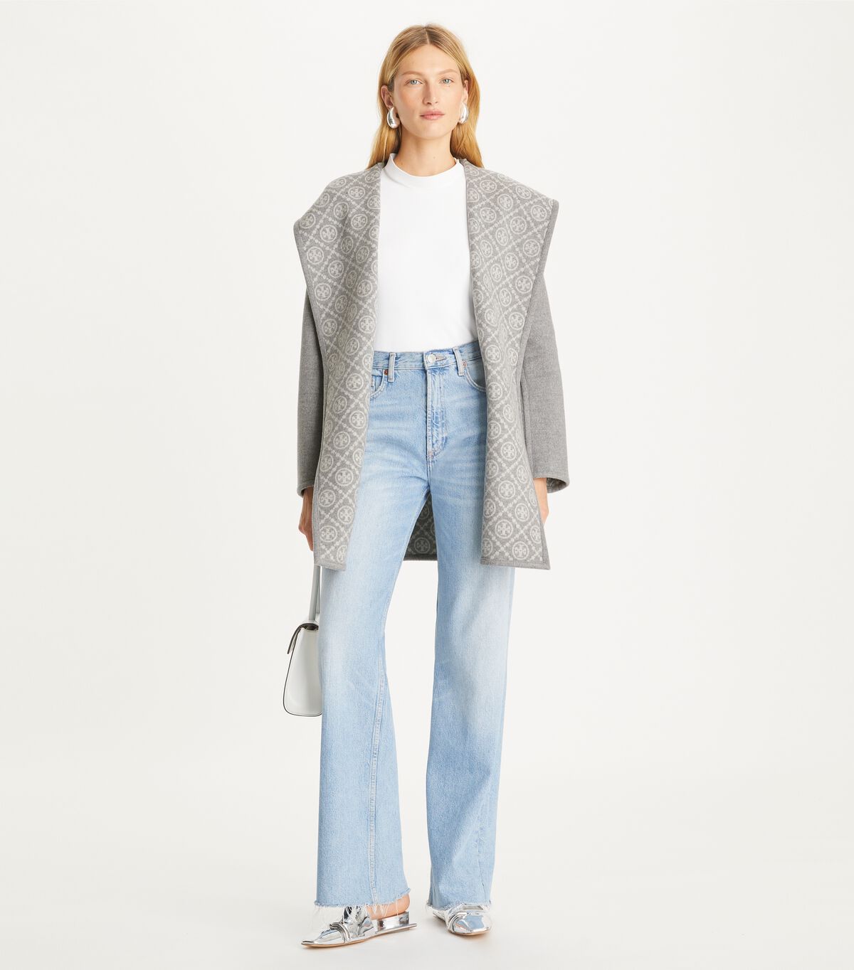 معطف هودي من الصوف tory burch معطف هودي من الصوف