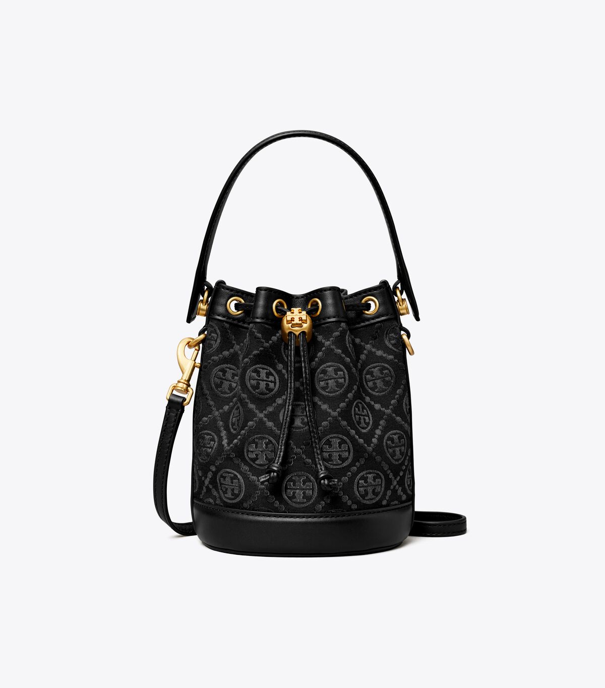 tory burch mini t monogram bucket bag