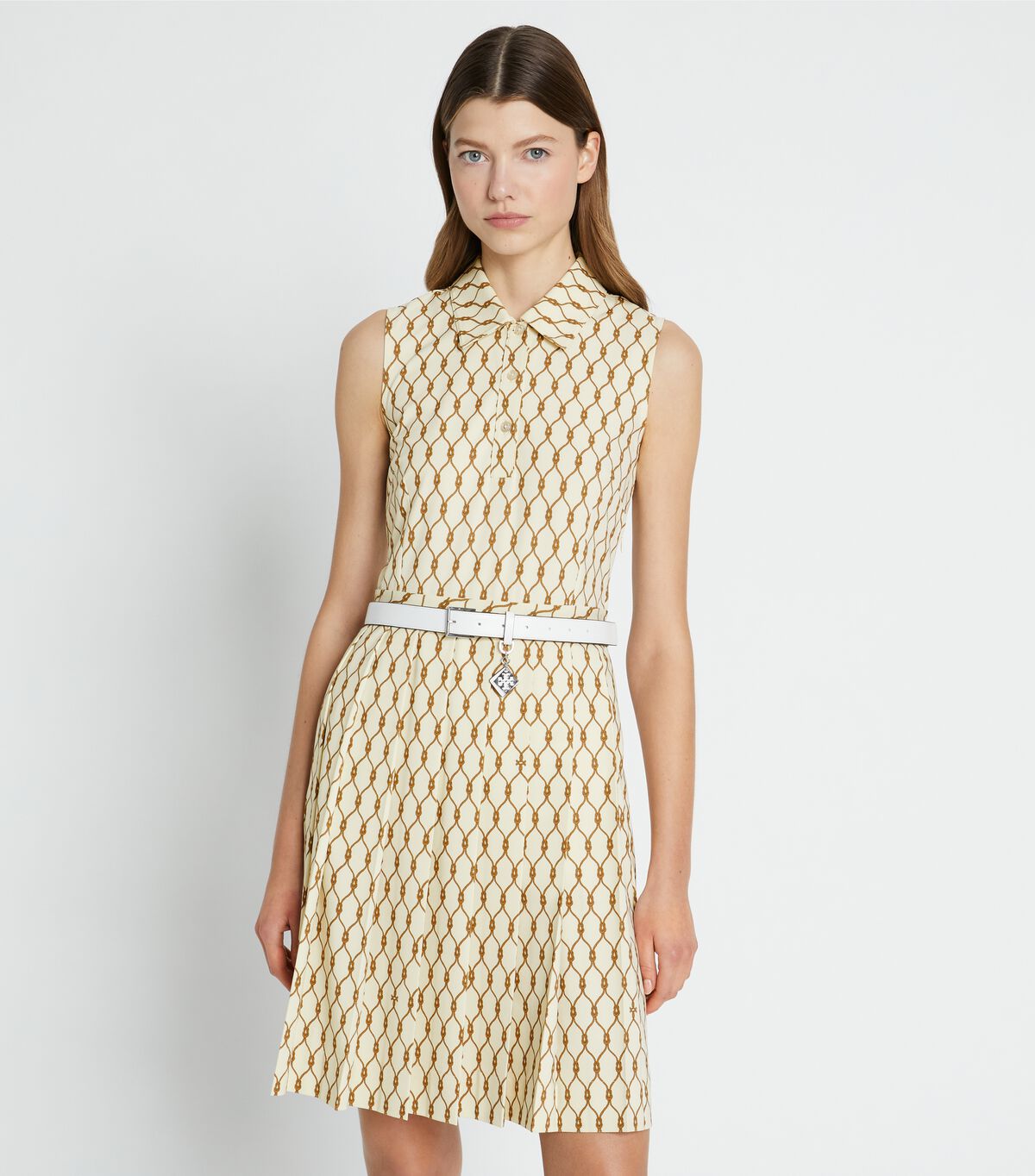 tory burch printed pleated golf dress