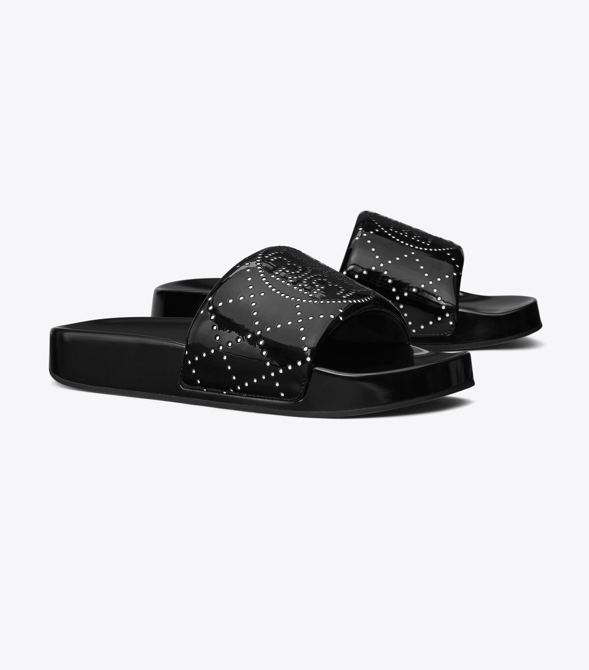 tory burch double t pool slide