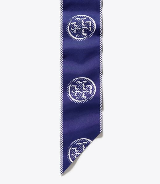 tory burch medallion logo ribbon tie