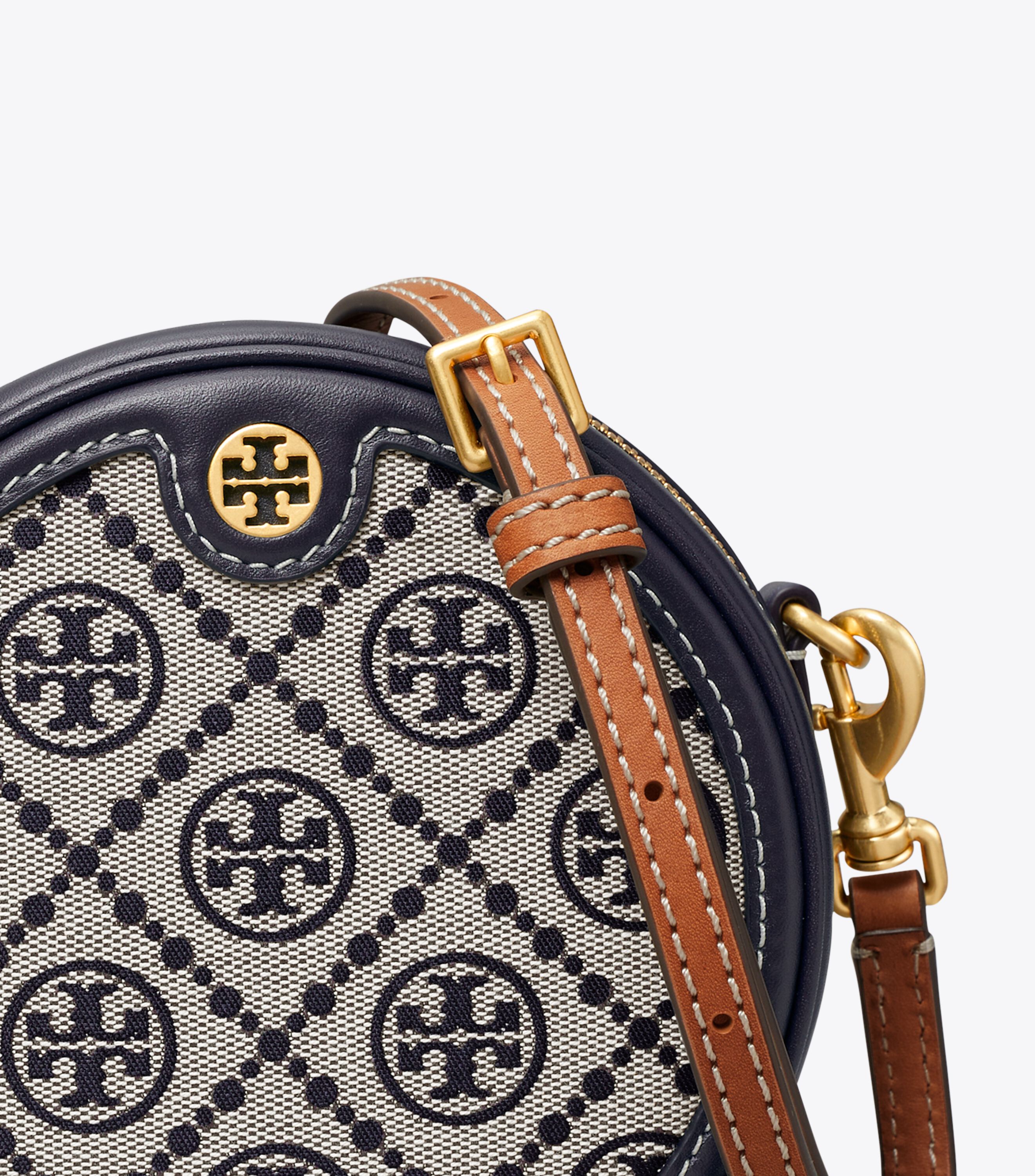 T Monogram Jacquard Petite Moon, Tory Navy | Tory Burch UAE
