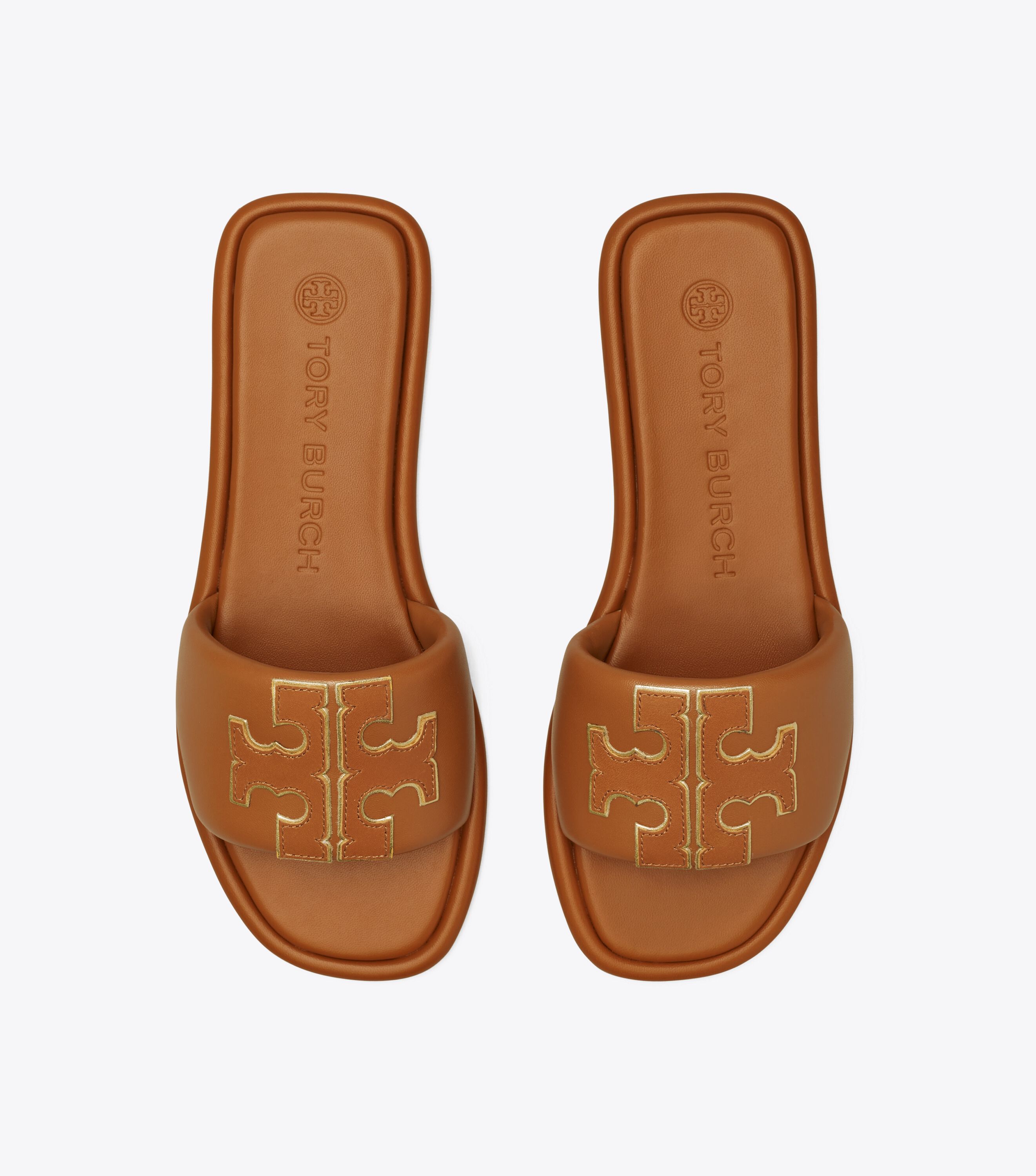 Double T Sport Slide, Bourbon Miele / Gold | Tory Burch UAE
