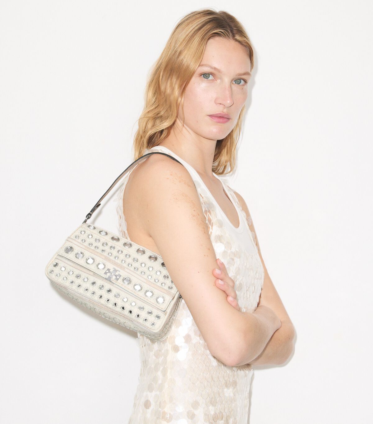 tory burch small charlie embellished shoulder bag