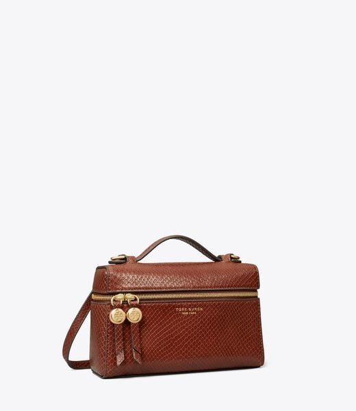 Romy Snake-Embossed Slim Top Handle tory burch romy snake embossed slim top handle