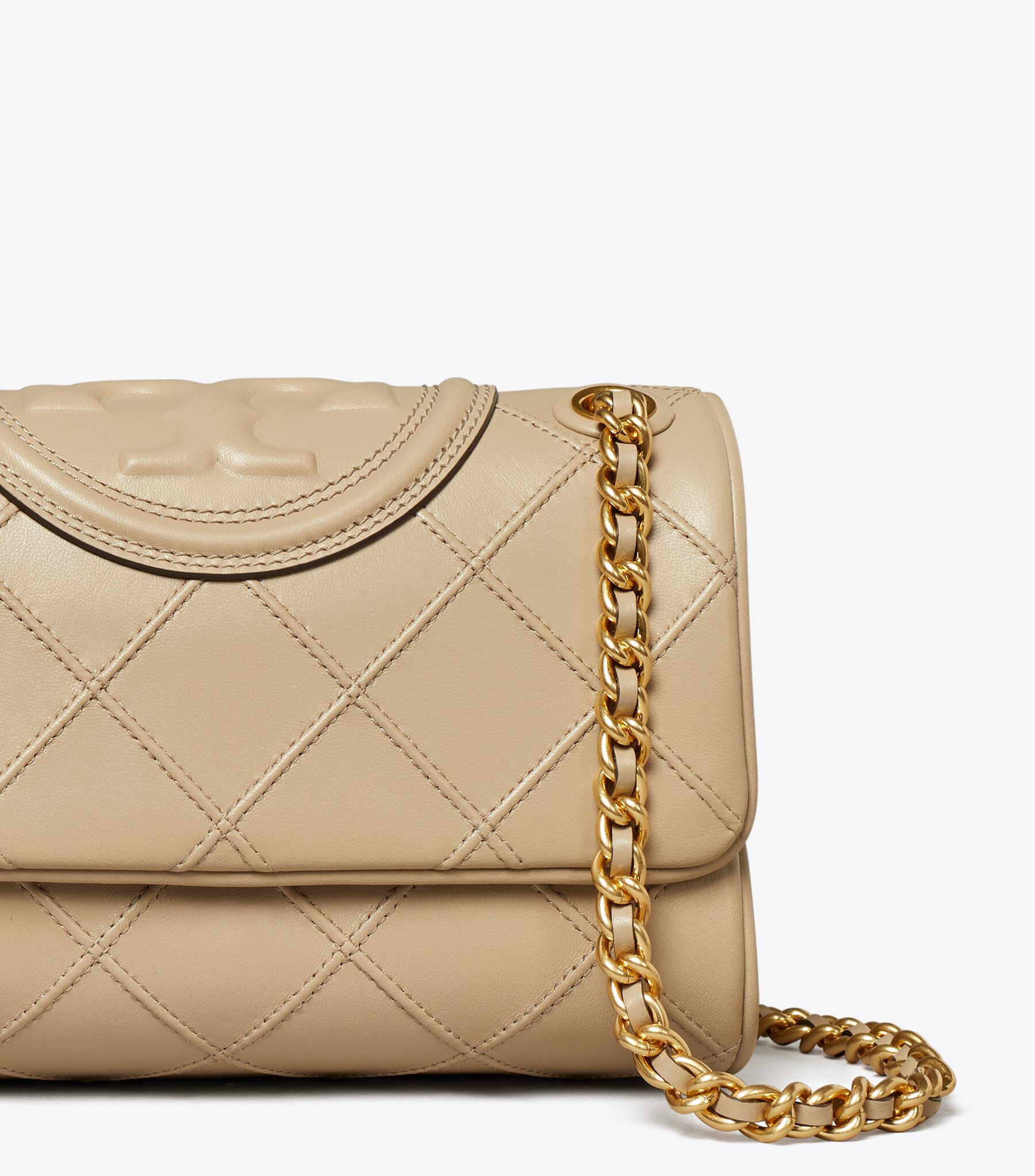Small Fleming Soft Convertible Shoulder Bag, Fresh Clay | Tory 