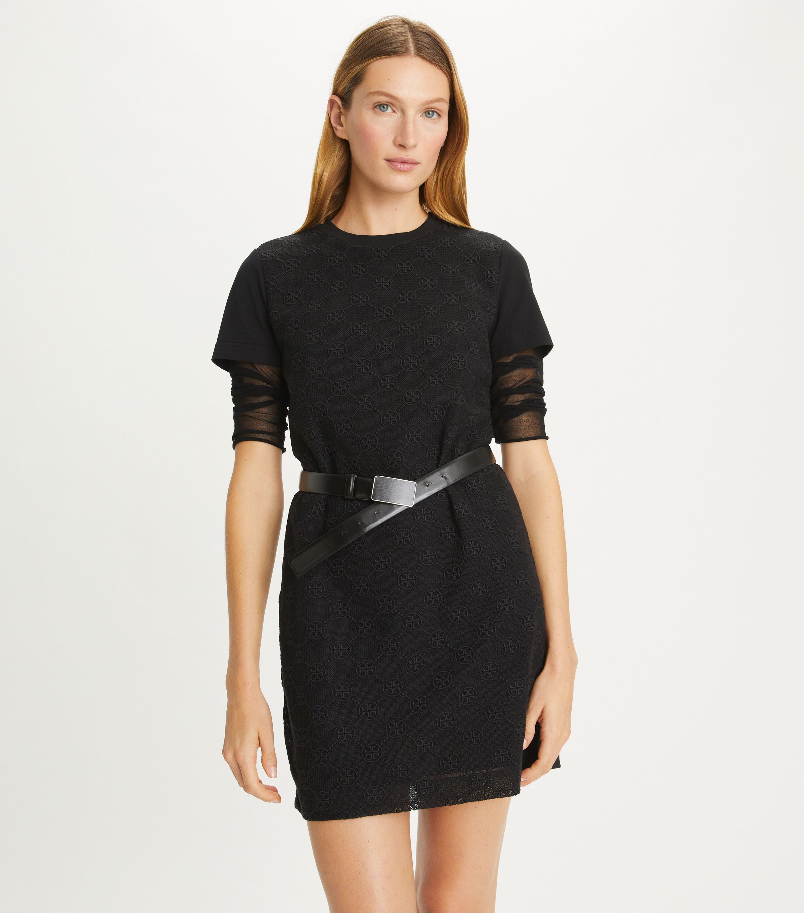 Tory Burch Logo Lace T Shirt Dress Tory Burch UAE