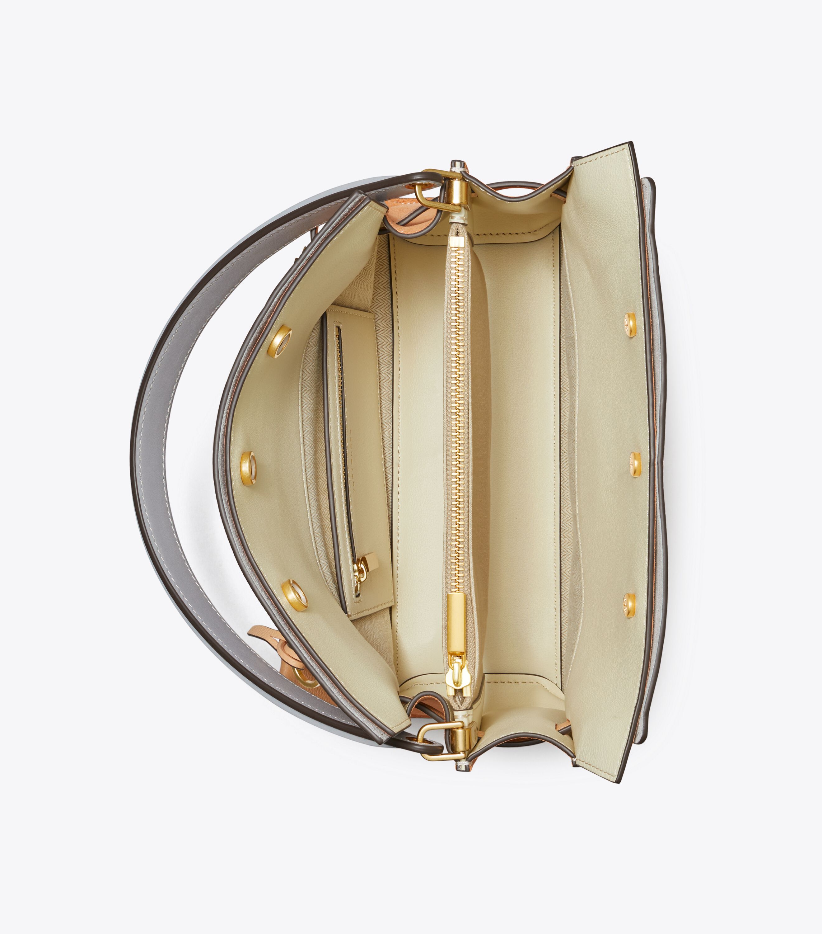 Lee Radziwill Pebbled Small Double Bag, Pale Peach | Tory Burch UAE