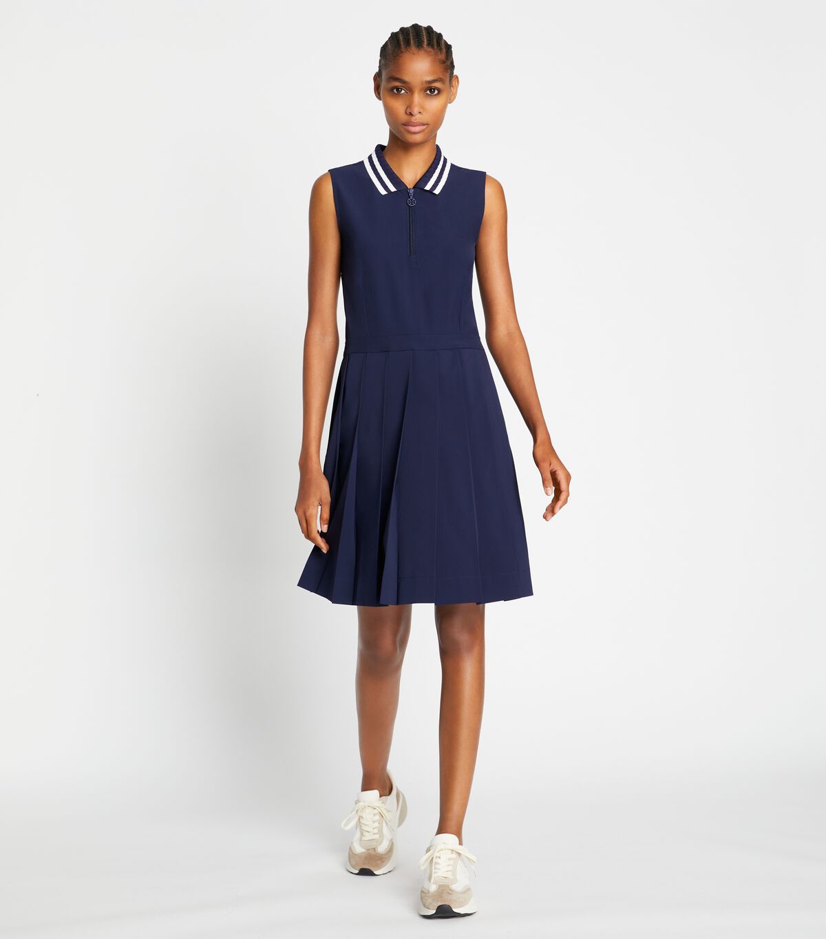 tory burch performance pleated dress