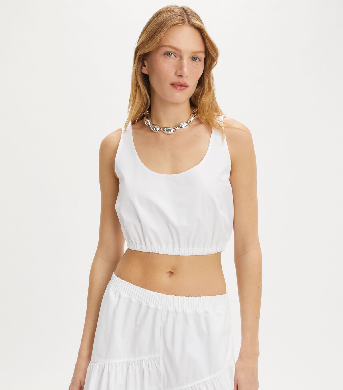 tory burch cotton poplin top