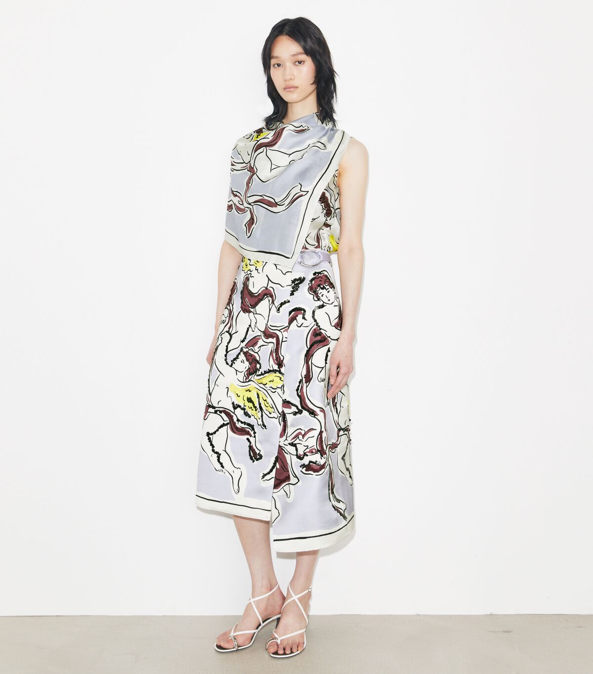 Printed Satin Skirt tory burch printed satin skirt