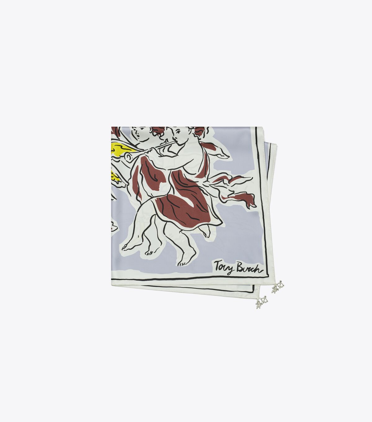 Cherubs Silk Square Scarf tory burch cherubs silk square scarf