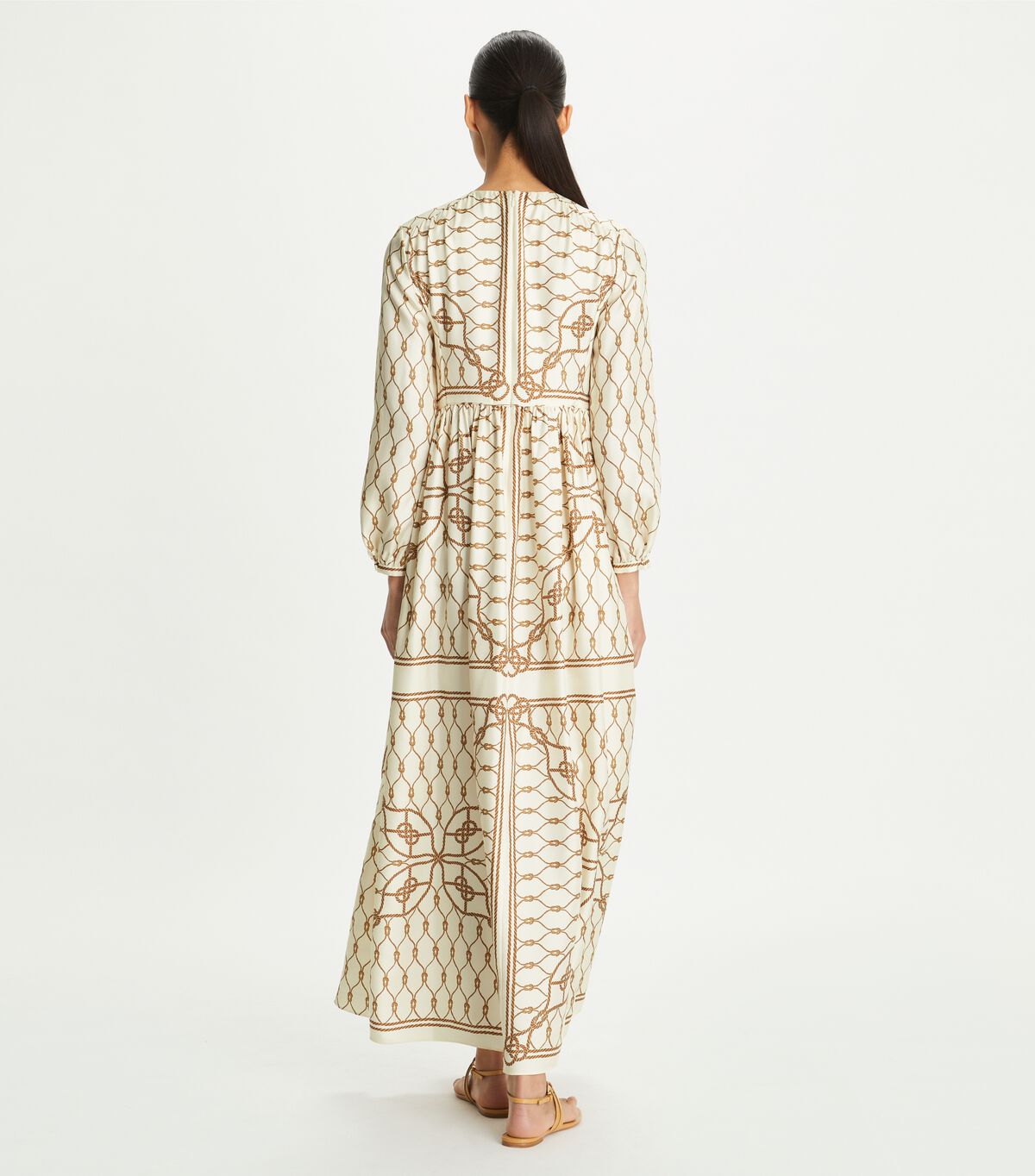 tory burch silk printed dress