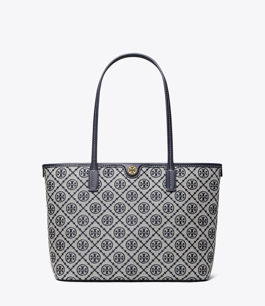 tory burch small t monogram zip tote