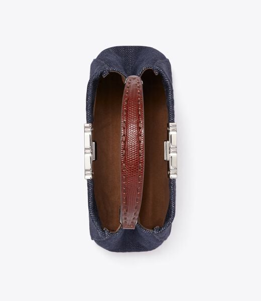 Mini Eleanor Denim Satchel tory burch mini eleanor denim satchel