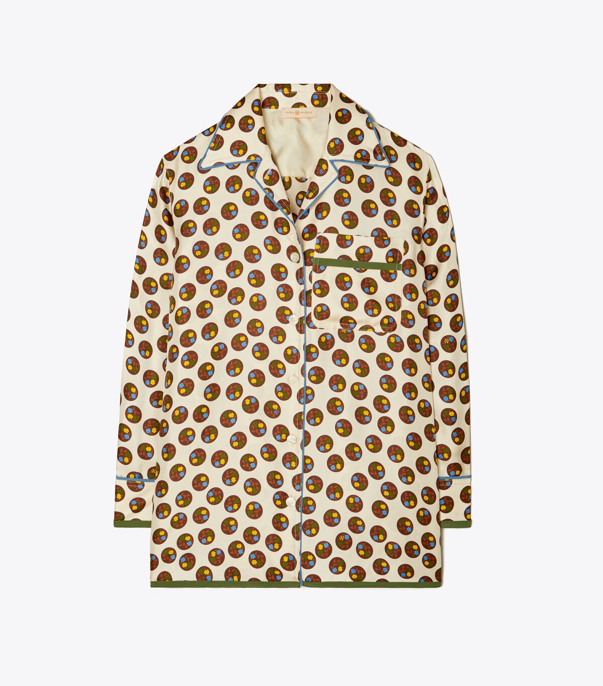 Silk Twill Button-Down Shirt