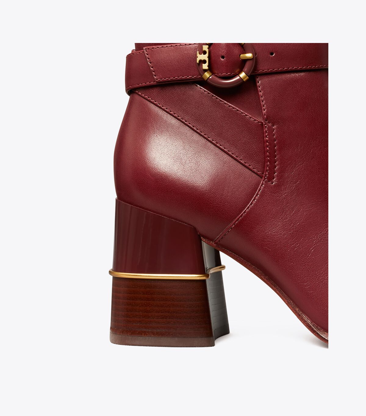 tory burch multi logo buckle boot