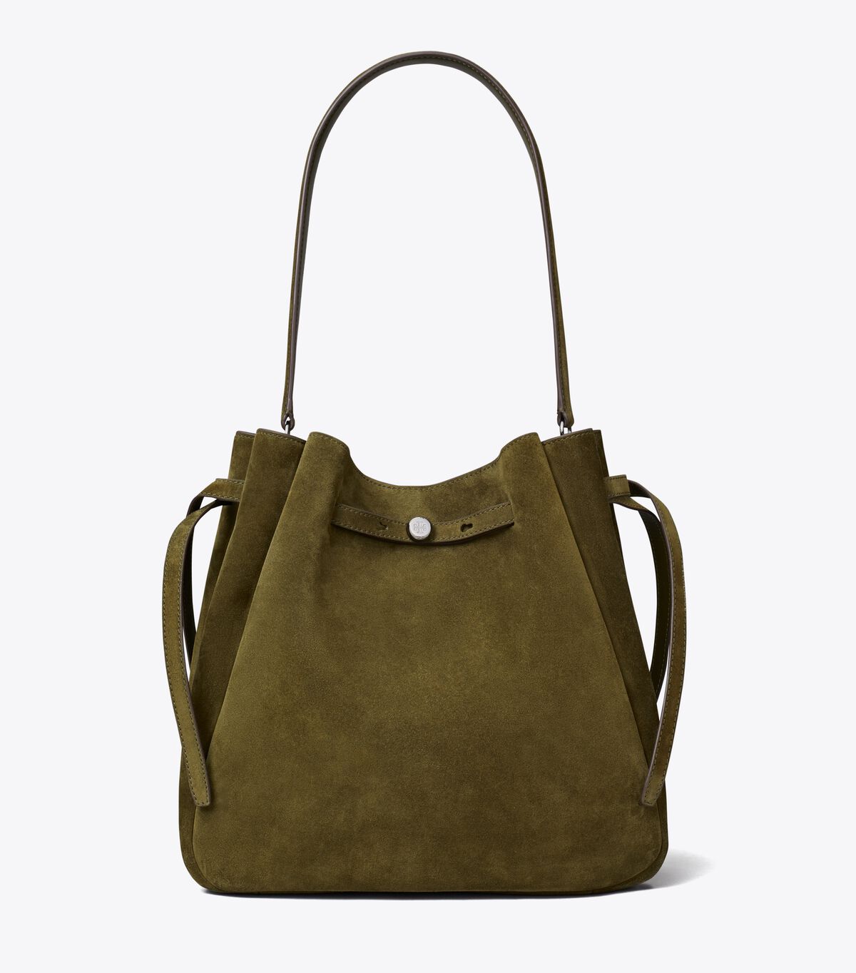 tory burch large romy suede bucket bag